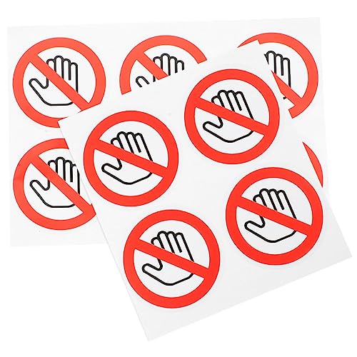 GARIOUANS 10 Stück Do Not Touch Aufkleber Selbstklebende Warnetiketten für Sicherheitswarnungen Durchmesser für Maschinen Lager und Werkstätten von GARIOUANS
