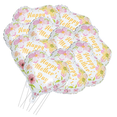 GARIOUANS 10 Stück Herzballons aus Aluminiumfolie Weißer Blumen Muttertags Dekoration Party Utensilien für Muttertag und Feierlichkeiten GARIOUANS 10 Stück Herzballons aus Aluminiumfolie Weißer Blumen Muttertags Dekoration Party Utensilien für Muttertag und Feierlichkeiten von GARIOUANS