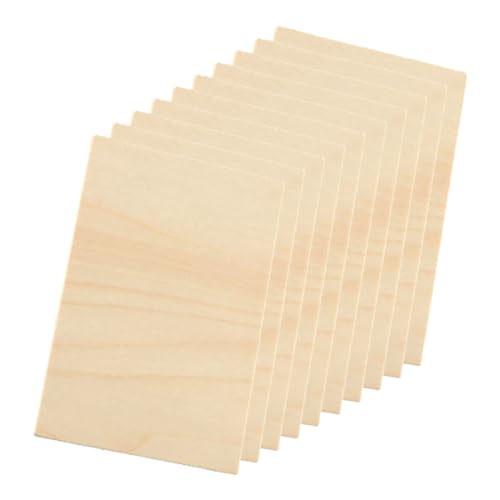 GARIOUANS 10 Stück Holzplatten DIY Bastelplatten Unbehandelt für Gestalten zum Schnitzen Gravieren und Dekorieren von GARIOUANS
