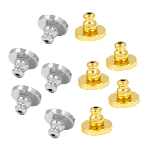 GARIOUANS 10 Stück Hypoallergene Ohrstecker verschlüsse aus Messing Gold Weißgold beschichtet Sichere Schraubverschluss ohrstecker rückseiten für Damen Ersatz DIY Schmuckherstellung von GARIOUANS