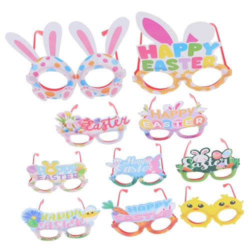 GARIOUANS 10 Stück Osterbrille für Lustige Karnevalsbrille aus Leichtem Abs Kostümzubehör für Ostern Dekorative Accessoires für Fotos und Feiern GARIOUANS 10 Stück Osterbrille für Lustige Karnevalsbrille aus Leichtem Abs Kostümzubehör für Ostern Dekorative Accessoires für Fotos und Feiern von GARIOUANS