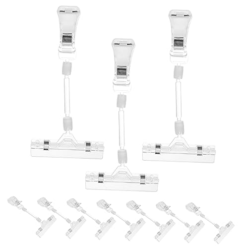 GARIOUANS 10 Stück Preisschild Clips Transparente Halter für und Werbeschilder für Supermärkte und Einzelhandel Robuste und Anpassbare Konstruktion Einfach Anzubringen von GARIOUANS