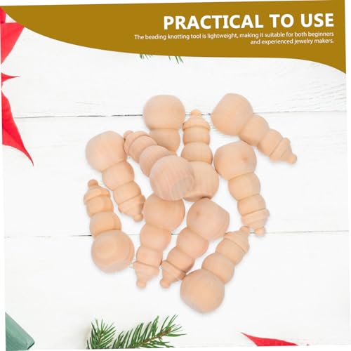 GARIOUANS 10 Stück Schneemann Holzfiguren Unbemalt zum Bemalen für DIY Weihnachtsdeko Mini Holzpuppen für Party und Wohnkultur von GARIOUANS