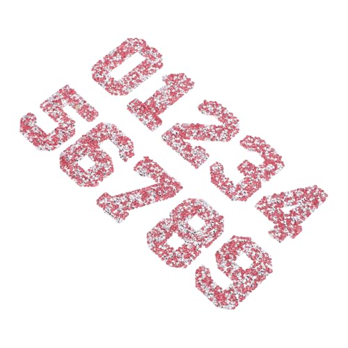 GARIOUANS 10 Stück Strass Zahlen Patches zum Aufbügeln Glitzernde Diy Applikationen für Kleidung Taschen und Accessoires Selbstklebende Schmucksteine Einfaches Anbringen Vielseitig von GARIOUANS