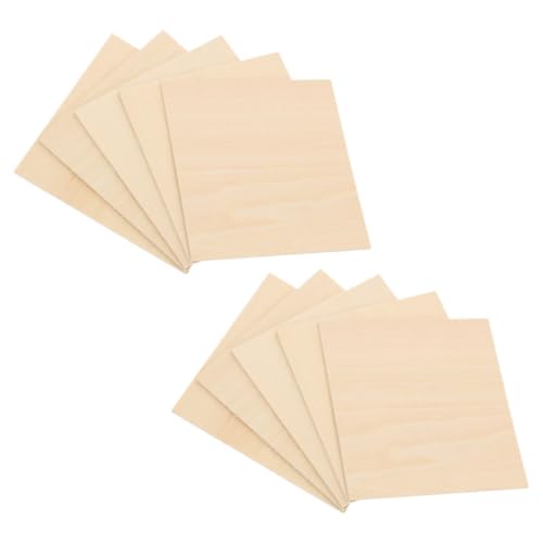 GARIOUANS 10 Stück Teiliges Basswood bretter Naturbelassene DIY holzplatten für Bastelprojekte Glatte Oberfläche zum Bemalen Gravieren und Kleben Geeignet für Modellbau und Handwerk von GARIOUANS