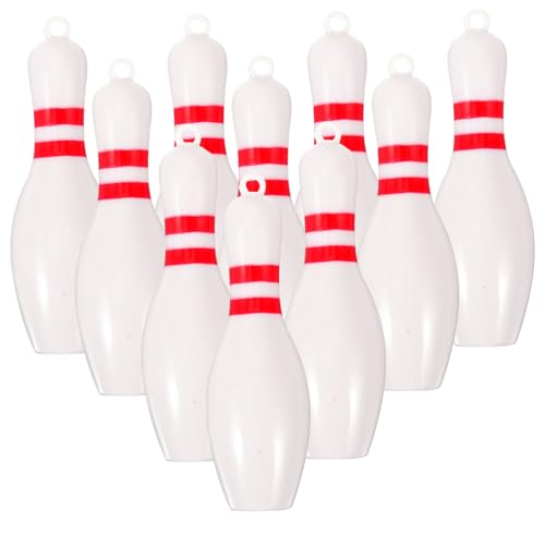 GARIOUANS 10 Stück Teiliges Bowling Pin Schlüsselanhänger Dreidimensionale Sport dekoanhänger Leichte Robuste Schlüssel Taschenanhänger Geschenk für Bowling fans und Team kollegen von GARIOUANS