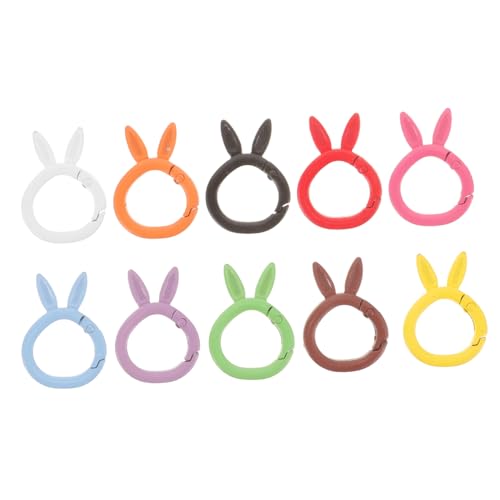 GARIOUANS 10 Stück Teiliges Bunte Metall Schlüsselringe DIY Schlüsselanhänger Ringe Stabile Rostfreie Schlüsselbänder Vielseitig für Tür Auto Bastelbedarf Geeignet von GARIOUANS