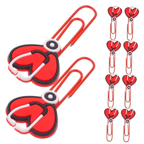 GARIOUANS 10 Stück Teiliges Bunte Niedliche Büroklammern und Lesezeichen mit Cartoon motiven Praktische Büroklammern für Dokumente Farbenfrohe Clips als Festival party geschenk für Schüler von GARIOUANS