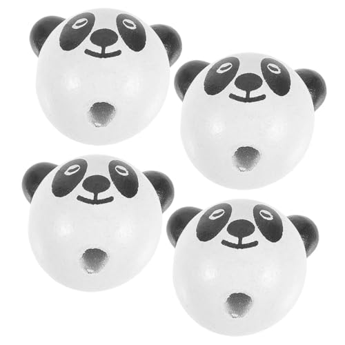 GARIOUANS 10 Stück Teiliges Bunter Holzperlen Panda kopf Natürliche Langlebige DIY Bastelperlen für Simulation Tierperlen Geeignet zum Auffädeln von Armbändern Halsketten und von GARIOUANS