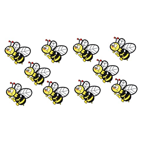 GARIOUANS 10 Stück Teiliges Cartoon Bienen Bügelflicken Bestickte Aufnäher zum Aufbügeln oder Nähen Dekorative Stoffpatches für Kleidung Taschen Schuhe und Hüte Praktische Reparatur und GARIOUANS 10 Stück Teiliges Cartoon Bienen Bügelflicken Bestickte Aufnäher zum Aufbügeln oder Nähen Dekorative Stoffpatches für Kleidung Taschen Schuhe und Hüte Praktische Reparatur und von GARIOUANS