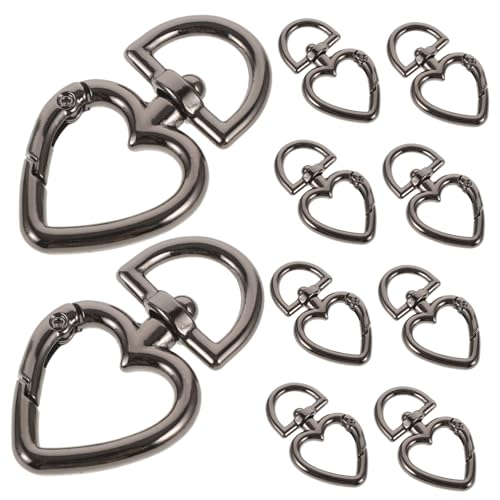 GARIOUANS 10 Stück Teiliges D Förmiger Karabinerhaken Metall Feder Schnappverschluss für DIY Schmuck Taschen und Schlüsselanhänger für Alltag und Outdoor Aktivitäten von GARIOUANS