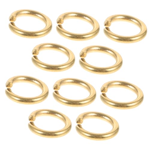 GARIOUANS 10 Stück Teiliges DIY Leder Sprungringe aus Stabilem Messing Vielseitige Schmuckverbinder für Armbänder Halsketten Schlüsselanhänger und Kreative Bastelprojekte Langlebig und von GARIOUANS