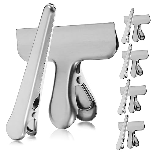 GARIOUANS 10 Stück Teiliges Edelstahl Bag Clips Vielseitige Verschlussklammern für Gefrierbeutel Snackbeutel und Lebensmittel Starke Versiegelung für Haushalt Büro und Küche GARIOUANS 10 Stück Teiliges Edelstahl Bag Clips Vielseitige Verschlussklammern für Gefrierbeutel Snackbeutel und Lebensmittel Starke Versiegelung für Haushalt Büro und Küche von GARIOUANS
