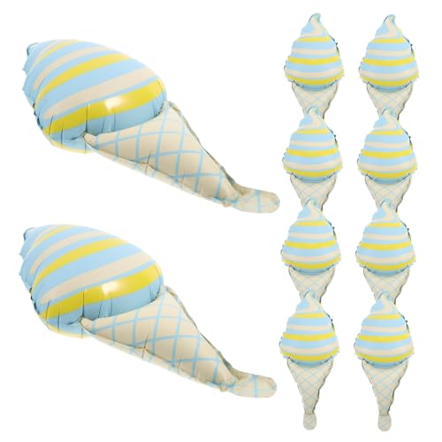 GARIOUANS 10 Stück Teiliges Eiscreme Folienballons in Blau Langlebig aus Aluminiumfolie mit Niedlichem Eiscreme Design für Geburtstagsfeiern Einfache Dekoration für Party und Festlichkeiten GARIOUANS 10 Stück Teiliges Eiscreme Folienballons in Blau Langlebig aus Aluminiumfolie mit Niedlichem Eiscreme Design für Geburtstagsfeiern Einfache Dekoration für Party und Festlichkeiten von GARIOUANS
