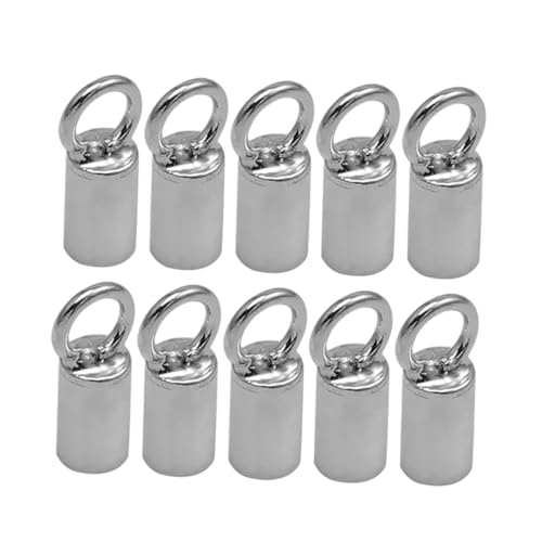 GARIOUANS 10 Stück Teiliges Endkappen aus Silber für Kordel Langlebige DIY Schmuckverbinder für Halsketten Armbänder Schlüsselanhänger Feine Verarbeitung Vielseitig Einsetzbar GARIOUANS 10 Stück Teiliges Endkappen aus Silber für Kordel Langlebige DIY Schmuckverbinder für Halsketten Armbänder Schlüsselanhänger Feine Verarbeitung Vielseitig Einsetzbar von GARIOUANS