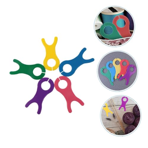 GARIOUANS 10 Stück Teiliges Farbige Kunststoff garnspulen mit Fischform Handliches Garnwickel tool für Stricken Häkeln und DIY basteln Praktische Garnaufbewahrung und Einfaches von GARIOUANS