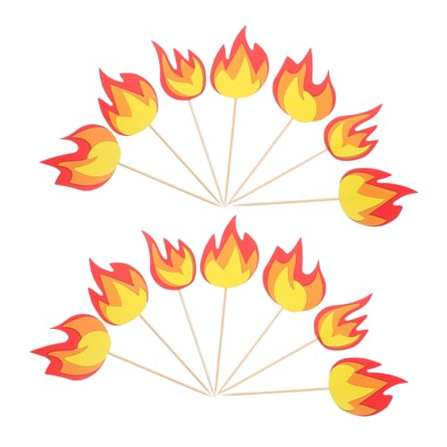 GARIOUANS 10 Stück Teiliges Feuerwehr Auto Kuchen Dekorationsset Feuerwehr Cupcake Topper für Kindergeburtstag Einfache Anwendung Lebhaftes Design von GARIOUANS