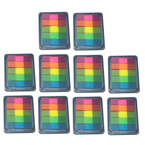 GARIOUANS 10 Stück Teiliges Fluoreszierende Selbstklebende Indexlabel aus Transparentem Pet Wiederverwendbare Haftnotizen für Büro und Schule Bunte Markierungspads zum Organisieren GARIOUANS 10 Stück Teiliges Fluoreszierende Selbstklebende Indexlabel aus Transparentem Pet Wiederverwendbare Haftnotizen für Büro und Schule Bunte Markierungspads zum Organisieren von GARIOUANS