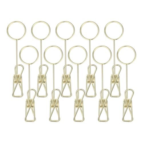 GARIOUANS 10 Stück Teiliges Foto Kartenhalter aus Metall Doppelseitige Clips mit Festem Griff Tischnummern Memo clip Stabile Halterung für Hochzeit Büro Party Roségold GARIOUANS 10 Stück Teiliges Foto Kartenhalter aus Metall Doppelseitige Clips mit Festem Griff Tischnummern Memo clip Stabile Halterung für Hochzeit Büro Party Roségold von GARIOUANS