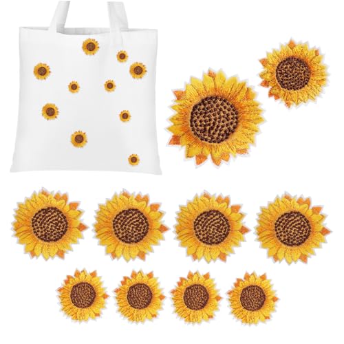 GARIOUANS 10 Stück Teiliges Gestickte Sonnenblumen Patches zum Aufnähen und Aufbügeln Dekorative Stoffflicken für Kleidung Rucksäcke DIY Reparatur und Verzierung Kleine und Große GARIOUANS 10 Stück Teiliges Gestickte Sonnenblumen Patches zum Aufnähen und Aufbügeln Dekorative Stoffflicken für Kleidung Rucksäcke DIY Reparatur und Verzierung Kleine und Große von GARIOUANS