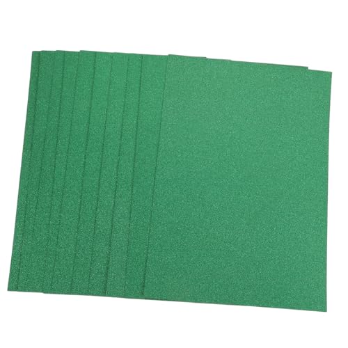 GARIOUANS 10 Stück Teiliges Glitzer Kartpapier in Grün für Bastelprojekte Kartenherstellung und Party Dekorationen Farbiges Bastelpapier für Diy Einladungen und Scrapbooking von GARIOUANS