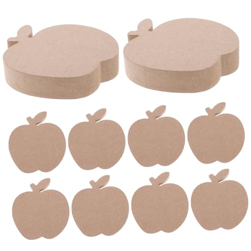 GARIOUANS 10 Stück Teiliges Halloween Apfel Holzdekoration DIY Holzschilder Glatt zum Bemalen Tischdekoration für Party und Fest GARIOUANS 10 Stück Teiliges Halloween Apfel Holzdekoration DIY Holzschilder Glatt zum Bemalen Tischdekoration für Party und Fest von GARIOUANS