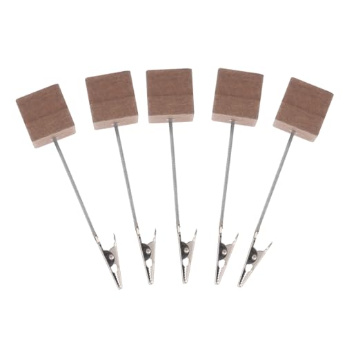GARIOUANS 10 Stück Teiliges Holz memo clips mit Stabilem Sockel Kreative Tisch dekoration und Kartenhalter für Hochzeit Geburtstag Party und Shower Wiederverwendbar und Langlebig von GARIOUANS
