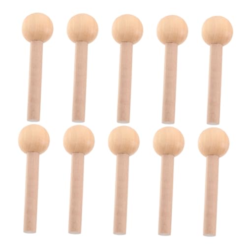 GARIOUANS 10 Stück Teiliges Holzrundstäbe Buche Langlebige Holzzubehör für Lochwand Organizer Sicher Abgerundete Kugelenden Vielseitig Einsetzbar für Boho Raumdekoration und Holz Pegboard GARIOUANS 10 Stück Teiliges Holzrundstäbe Buche Langlebige Holzzubehör für Lochwand Organizer Sicher Abgerundete Kugelenden Vielseitig Einsetzbar für Boho Raumdekoration und Holz Pegboard von GARIOUANS