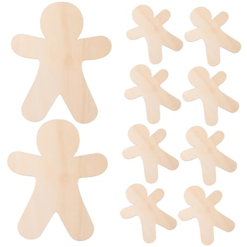 GARIOUANS 10 Stück Teiliges Holzscheiben Lebkuchenmann Weihnachtsanhänger Unbemalt DIY Holzdeko Christbaumschmuck Tannenbaum Schmuck für Basteln Weihnachtsfeier Tischdeko GARIOUANS 10 Stück Teiliges Holzscheiben Lebkuchenmann Weihnachtsanhänger Unbemalt DIY Holzdeko Christbaumschmuck Tannenbaum Schmuck für Basteln Weihnachtsfeier Tischdeko von GARIOUANS