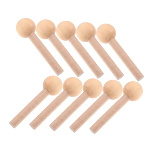 GARIOUANS 10 Stück Teiliges Holzstäbe für Lochwand Zubehör Stabile Vielseitige Buche Pegboard Heringe für Diy Projekte und Raumdekoration Durchmesser Natürliche Holzakzente von GARIOUANS