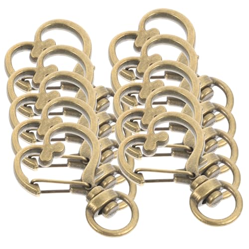 GARIOUANS 10 Stück Teiliges Karabinerhaken mit Federverschluss Vintage Herz Schlüsselanhänger Clips aus Robustem Drehbare Schnappverschlüsse für DIY Schmuck Taschen Schlüssel von GARIOUANS
