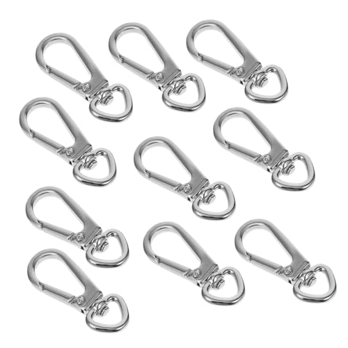 GARIOUANS 10 Stück Teiliges Karabinerverschlüsse aus Metall Snap Hook mit Professionellem Klappverschluss Kompakt Robust Vielseitig für Schlüsselanhänger Taschen und DIY Zubehör von GARIOUANS