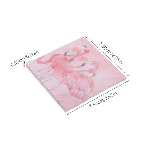 GARIOUANS 10 Stück Teiliges Kreative Flamingo Haftnotizen mit Kirschblütenmuster Kompakte Selbstklebende Notizzettel Leichte Büro Schul organizer Praktisches Schreibpapier für Schnelle von GARIOUANS