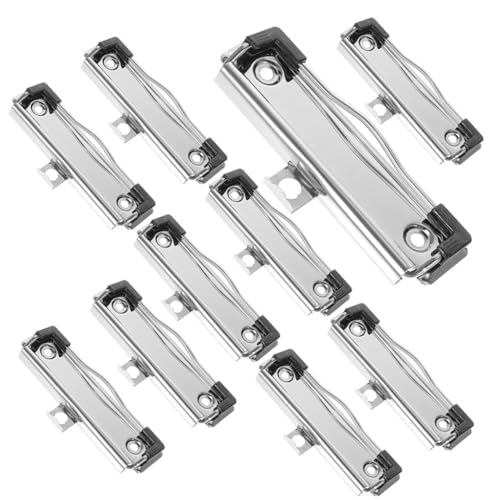 GARIOUANS 10 Stück Teiliges Metall Clipboard Clips mit Aufhängeloch Robuste Dokumentenhalter für Schule Büro und Bastelprojekte Wiederverwendbare Klemmen für Dateien von GARIOUANS
