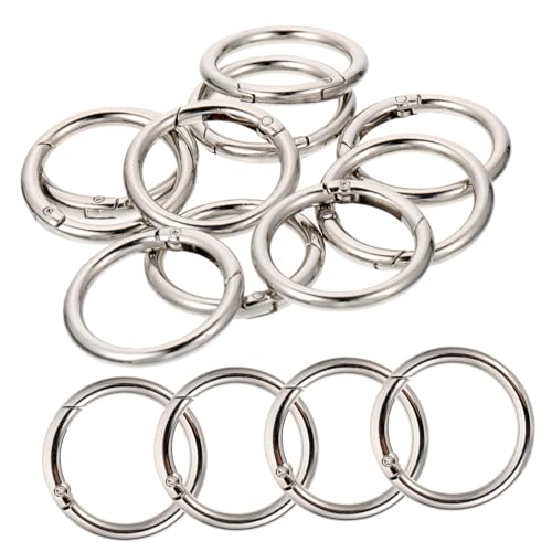 GARIOUANS 10 Stück Teiliges Metall Schlüsselringe Glatt Rostfrei DIY Schlüsselanhänger Karabiner Vielseitig für Schlüssel Hundeleinen Taschen Zubehör GARIOUANS 10 Stück Teiliges Metall Schlüsselringe Glatt Rostfrei DIY Schlüsselanhänger Karabiner Vielseitig für Schlüssel Hundeleinen Taschen Zubehör von GARIOUANS