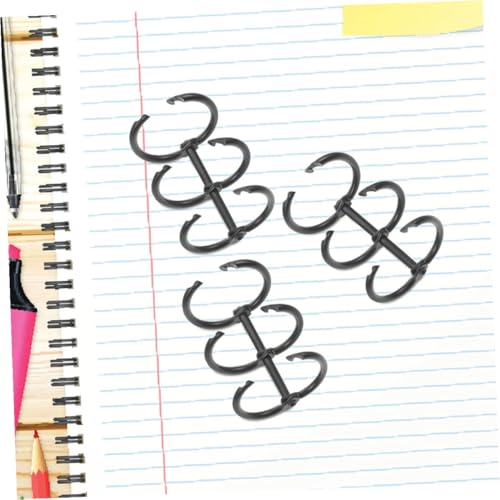 GARIOUANS 10 Stück Teiliges Metallringe Binder Ringe aus Langlebiger Legierung Glatte Oberfläche Vielseitig für Scrapbooking Ringbücher und Dokumentenorganisation Schwarz Kratzfrei für Büro von GARIOUANS