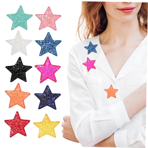 GARIOUANS 10 Stück Teiliges Pailletten Stern Aufnäher zum Aufbügeln Mehrfarbige Gestickte Applikationen Robuste Stickerei für Kleidung Rucksäcke Hüte Vielseitige DIY Dekoration GARIOUANS 10 Stück Teiliges Pailletten Stern Aufnäher zum Aufbügeln Mehrfarbige Gestickte Applikationen Robuste Stickerei für Kleidung Rucksäcke Hüte Vielseitige DIY Dekoration von GARIOUANS