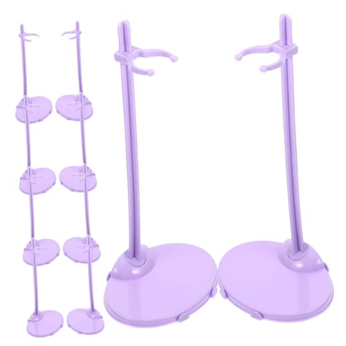 GARIOUANS 10 Stück Teiliges Puppenständer Stabile Kunststoff Doll Figure Stands mit Flachem Sockel Praktische Halterung für Puppen Display und Aufsteller Einsetzbar für Puppen und von GARIOUANS