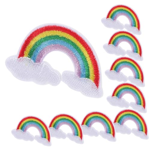 GARIOUANS 10 Stück Teiliges Regenbogen Wolken Bügelflicken Bestickte DIY Applikationen Waschbare Stoffaufnäher für Kleidung Rucksäcke Jacken Hüte Vielseitige Reparatur und Dekoration GARIOUANS 10 Stück Teiliges Regenbogen Wolken Bügelflicken Bestickte DIY Applikationen Waschbare Stoffaufnäher für Kleidung Rucksäcke Jacken Hüte Vielseitige Reparatur und Dekoration von GARIOUANS