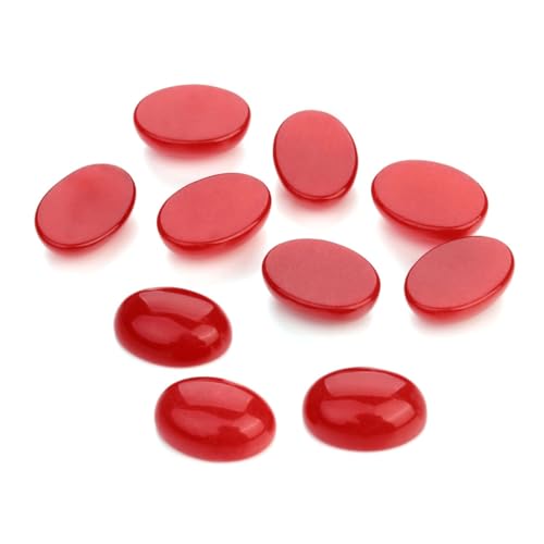 GARIOUANS 10 Stück Teiliges Rote Ovalsteine Flach für DIY Schmuckzubehör Vielseitig für Uhren Ringe Ohrringe und Dekorative Handarbeiten GARIOUANS 10 Stück Teiliges Rote Ovalsteine Flach für DIY Schmuckzubehör Vielseitig für Uhren Ringe Ohrringe und Dekorative Handarbeiten von GARIOUANS