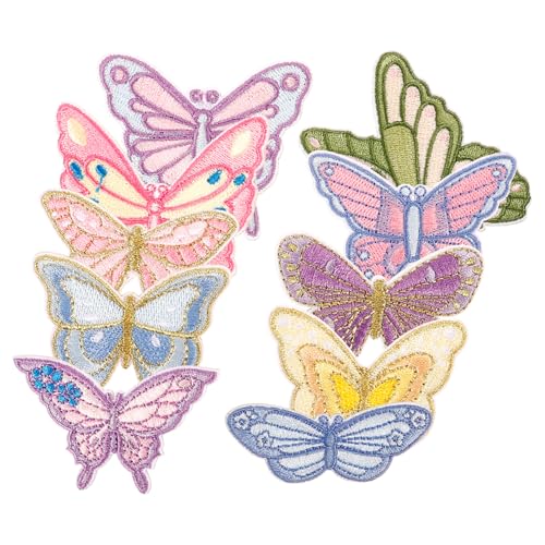 GARIOUANS 10 Stück Teiliges Schmetterling Stickerei Aufnäher für Kleidung Selbstklebende Applikationen zur Verschönerung und Reparatur von Jacken Taschen und Mehr GARIOUANS 10 Stück Teiliges Schmetterling Stickerei Aufnäher für Kleidung Selbstklebende Applikationen zur Verschönerung und Reparatur von Jacken Taschen und Mehr von GARIOUANS