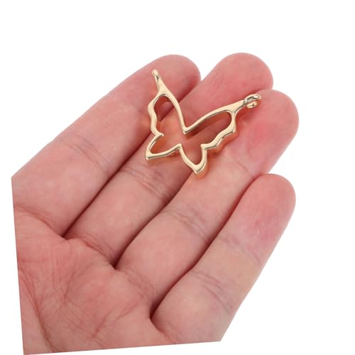 GARIOUANS 10 Stück Teiliges Schmuck lünette aus Robustem Legierungsmetall Offener Rahmen mit Schmetterlingsmuster für DIY Harz Schmuckherstellung Anhänger für Halsketten Ohrringe und von GARIOUANS