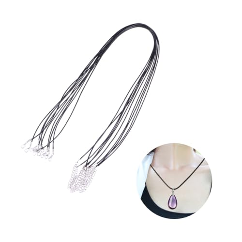 GARIOUANS 10 Stück Teiliges Schwarze Gewachste Schmuckkordel mit Karabinerverschluss Verstellbar für DIY Halsketten Anhänger Armbänder Langlebig und von GARIOUANS