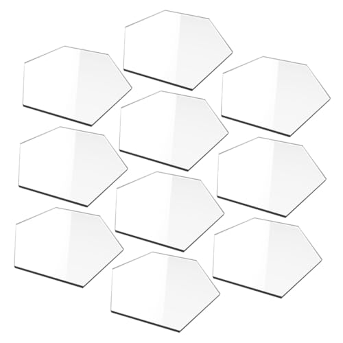 GARIOUANS 10 Stück Teiliges Sechseckige Transparente Robuste Reserviert Zeichen Wiederverwendbar Stilvolles Design für Hochzeiten und Dekoration von GARIOUANS