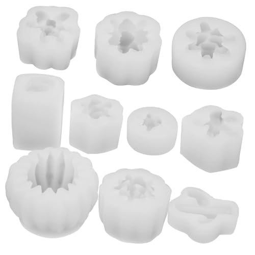 GARIOUANS 10 Stück Teiliges Silikon Kerzenform Flexible und Wiederverwendbare DIY Gießformen für Sukkulente Kerzen Seifen und Fondant Langlebig Leicht Kompakt und Vielseitig Einsetzbar von GARIOUANS