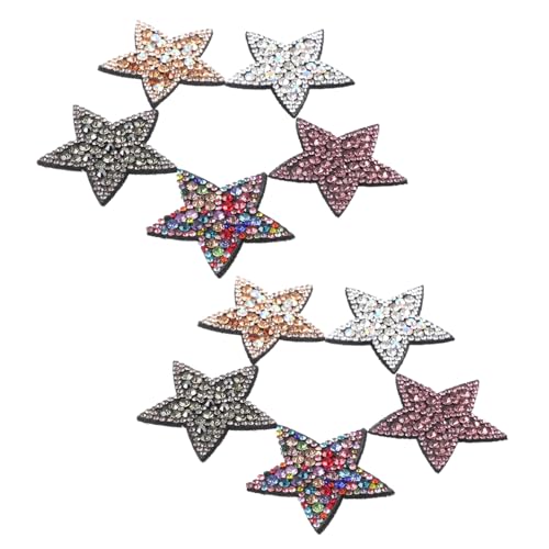 GARIOUANS 10 Stück Teiliges Sternförmige Aufbügel Patches mit Glitzersteinen Verschleißfeste DIY Applikationen für Hüte Jacken Taschen Reparatur und Dekoration Bunte Farbmischung GARIOUANS 10 Stück Teiliges Sternförmige Aufbügel Patches mit Glitzersteinen Verschleißfeste DIY Applikationen für Hüte Jacken Taschen Reparatur und Dekoration Bunte Farbmischung von GARIOUANS