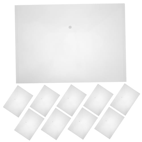 GARIOUANS 10 Stück Teiliges Transparentes Dokumenten Snap Button Organizer aus Strapazierfähigem Wasserabweisend Reißfest Vielseitig für Wichtige Dokumente Zeitungen Belege für Büro und von GARIOUANS