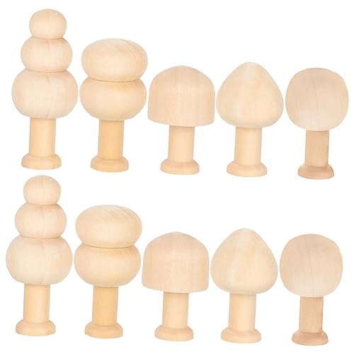GARIOUANS 10 Stück Teiliges Unbehandelten Holzminiatur Pilzen Diy Bastelmaterialien für Dekoration Leicht und Tragbar Fördert Kreativität und Geschicklichkeit GARIOUANS 10 Stück Teiliges Unbehandelten Holzminiatur Pilzen Diy Bastelmaterialien für Dekoration Leicht und Tragbar Fördert Kreativität und Geschicklichkeit von GARIOUANS