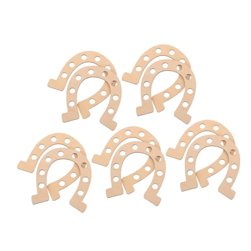 GARIOUANS 10 Stück Teiliges Unbemalte Holzanhänger Hufeisenform DIY Bastel Holzscheiben zum Bemalen Kreative Holzplättchen für Dekoration Beidseitig Bemalbar Natürliche Holzscheiben für von GARIOUANS