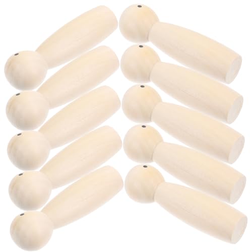 GARIOUANS 10 Stück Teiliges Unbemalte Holzfiguren Peg Dolls zum Bemalen DIY Holzpuppen für Kreative Malprojekte und Individuelle Dekorationen im Kinderzimmer GARIOUANS 10 Stück Teiliges Unbemalte Holzfiguren Peg Dolls zum Bemalen DIY Holzpuppen für Kreative Malprojekte und Individuelle Dekorationen im Kinderzimmer von GARIOUANS